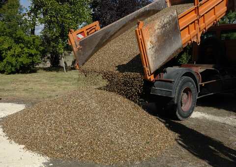 dechargement gravillons